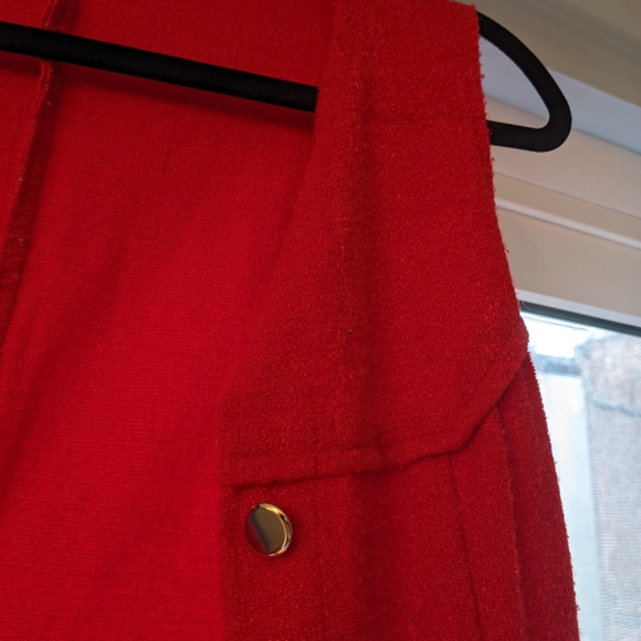 Vintage El Corte Ingles Red Tweed Dress - Picture 6 of 6